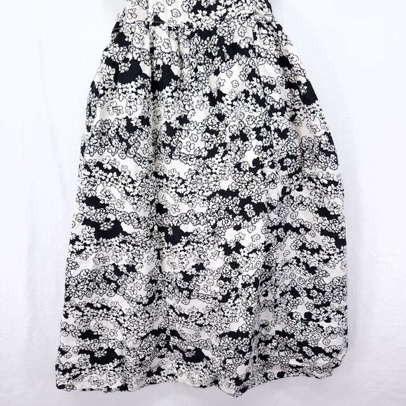 Anthropologie Midi Linen Blend Dress Size Small Open Back Floral Print - Picture 13 of 14